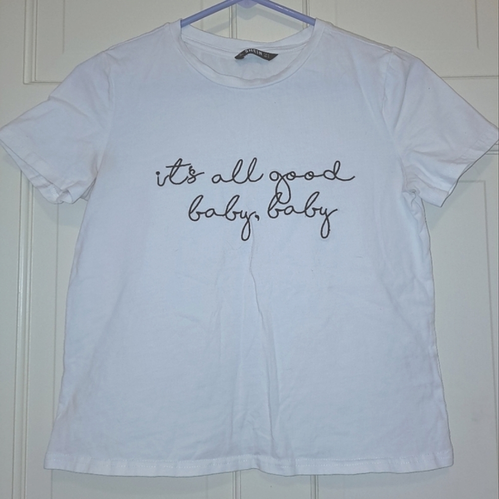 Women’s It's all good baby biggie smalls short sleeve shirt top party lyrics rap